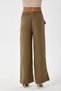 Women's Elastic Waist Wide Leg Muslin Trousers %100 Cotton Wide Wide-Leg Comfortable Office & Casual Style - 3