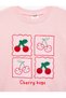 Cotton Short Sleeve Crew Neck Cherry Printed T-Shirt - 4