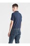 Men's Polo Neck Navy Blue T-Shirt - A0229-0008 - 2