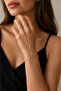 Steel Mirrored Lip Chain Silver Women's Şahmeran Bracelet - 3