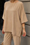 Biscuit Linen Viscose Comfort Double Set - 4