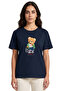 Bear with Glasses "Traveler" Printed Oversized Regular Fit Unisex T-Shirt