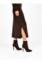 Brown Suede 10.5cm Thin Heel Pointed Toe Zipper Women's Boots - 6