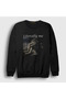 Unisex Black Sitting Wolf Literally Me Sweatshirt 595341Tt