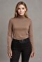Round Neck Women's Long Sleeve Stretch Fabric Bodysuit with Toes - 2