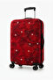 Lycra Flexible Fabric Red Route Printed Durable Suitcase and Suitcase Cover