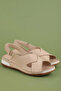 Women's Genuine Leather Anatomical Sole Sandals Iz.4605 Beige - 2