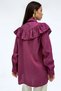 Women's Ruffle Detailed Shirt Tunic 1494 - Burgundy - 4