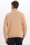 Unisex Relax Fit Comfortable Cut Cotton Fleece Inside Half Zipper Stone Color D Mock Neck Sweatshirt - 8