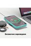 Silicone case iPhone 14, with microfiber, thin, protective, raised edges, turquoise - 6