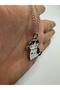 Unisex Necklace with Black Cat Figure and Red Heart Detail – Bold and Stylish Design - 3