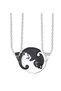 Yin-yang Cats Cat Double Lover Friendship Black and White Unisex Necklace Yinyang - 6