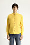 Long Sleeve Slim Fit Slim Fit Patterned Sports Cotton Button Collar Shirt - 4
