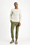 Crew Neck Regular Fit Patterned Wool Knitwear Sweater - 3