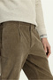 Regular Fit Standard Cut Lycra Pleated Velvet Trousers - 6