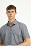 Short Sleeve Regular Fit Striped Easy to Wear Tulle Can Be Worn with Cotton Shirts