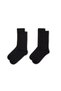 Set of 2 Patterned Bamboo Blended Thin Socks - 2