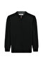 Half Turtleneck Patterned Zippered Wool Cashmere Blend Knitted Cardigan