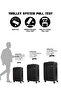 Lightweight Travel Luggage Trolley Set 3 Pcs ABS -Black - 6