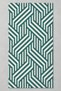 Geo Maze Patterned Sports and Fitness Towel 50X100 cm - Cyan