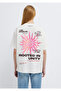 Printed Ecru T-Shirt Loose Fit / Relaxed Comfortable Cut 1613924-70057 - 6