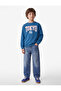 Printed Long Sleeve Crew Neck Sweatshirt