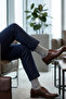 3-Piece Gray Melange Men's Business Cotton Seamless Flexible Socks - Premium - 6