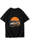 Unisex Oversize Istanbul & Porsche T-Shirt Black