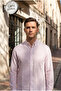 Men's Burgundy Striped Long Sleeve Woven Shirt Ls-13042 - 4