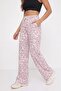 Women's Patterned Palazzo Trousers High Waist Wide Leg Comfortable Casual - 2