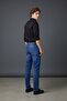 Men's Navy Blue Regular Fit Jeans Comfortable Cut Casual Stylish Flexible Modern Basic - 6