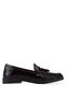 Women's Genuine Leather Brown Patent Leather Loafer Shoes