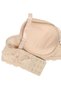 Women's Skin Color Stripe Detailed Lace Supported Bra - 3