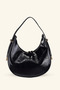 Women's Adjustable Strap Baguette Bag - Black