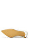 Women's Genuine Leather White Stiletto Shoes - 3