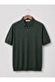 Half Zipper Premium Khaki Polo Collar Knitwear T-Shirt - Cotton & Tencel - 3