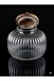 Mrk Model 1 Piece Borosilicate Glass with Acacia Lid Round 950ml Glass Jar Bor204