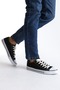 Th Colleciton Jy0422 Luke Lace-Up Linen Fabric Men's Casual Sneaker Shoes Kbt - Black - 43