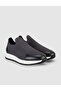 Leather Detailed Gray Summer Men's Knitwear Shoes - 3