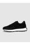 100% Genuine Suede Leather Black Lace-Up Women's Sneaker Shoes - 4