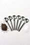 Set of 6 Luxury Stainless Steel Spice Spoons - Mini Size Jar Spoons 8 cm - 3