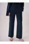 Elasticized Petrol Color Trousers - 3