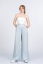 Women's Summer Blue Valora Striped Shalwar Trousers Stylish Daily Comfortable 30387 - 2