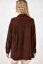 Women's Long Oversize Shirt 20334 - Brown - 5