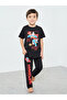 Boys Black Superman Cotton T-Shirt and Pants Set - 2