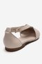 Fable Beige Skin Genuine Leather Open-Sided Women's Ballerina Shoes - 5