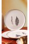 Fern Bloom Gold Gilded Print Cake Plate Set of 4