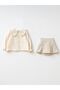 Natural Textured Floral Embroidered Double Baby Set - 3
