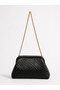 Black Women's Chain Strap Textured Hand and Shoulder Bag – Stylish & Everyday Use - 3