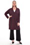 Women's Buttoned Pocketed V-Neck Casual Summer Combed Cotton Long Mother's Jacket Cardigan - 2